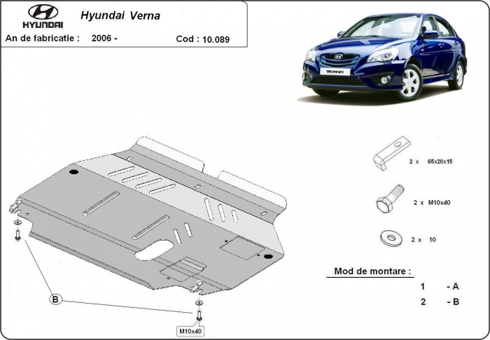 Hyundai Verna variklio apsauga 2005-2010 - Image 3